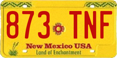 NM license plate 873TNF