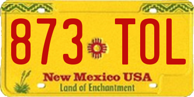 NM license plate 873TOL