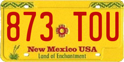 NM license plate 873TOU