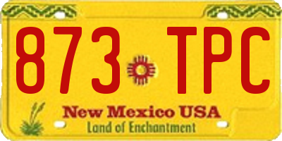 NM license plate 873TPC