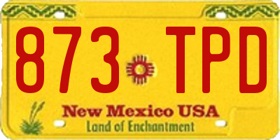 NM license plate 873TPD