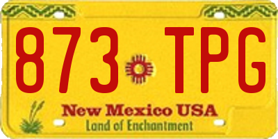 NM license plate 873TPG