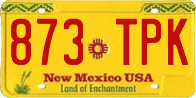 NM license plate 873TPK