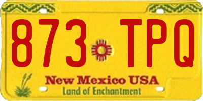 NM license plate 873TPQ