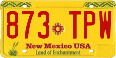 NM license plate 873TPW