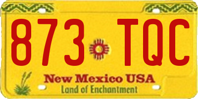 NM license plate 873TQC