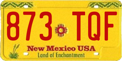 NM license plate 873TQF