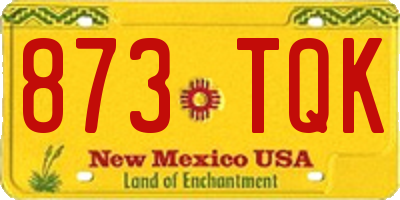 NM license plate 873TQK