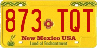 NM license plate 873TQT