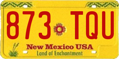 NM license plate 873TQU