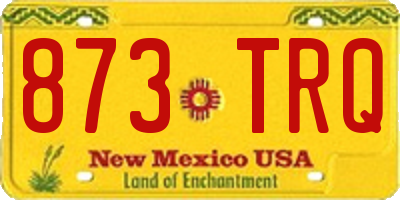 NM license plate 873TRQ