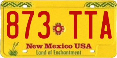 NM license plate 873TTA