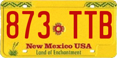 NM license plate 873TTB