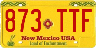 NM license plate 873TTF