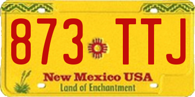 NM license plate 873TTJ