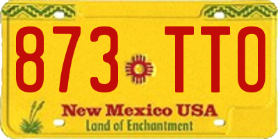 NM license plate 873TTO