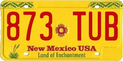 NM license plate 873TUB