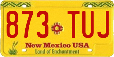 NM license plate 873TUJ