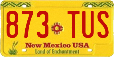 NM license plate 873TUS