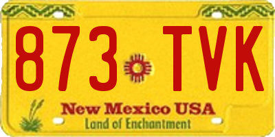 NM license plate 873TVK