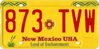 NM license plate 873TVW