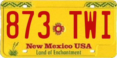 NM license plate 873TWI