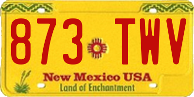 NM license plate 873TWV