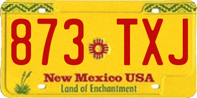 NM license plate 873TXJ