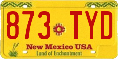 NM license plate 873TYD