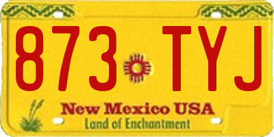 NM license plate 873TYJ