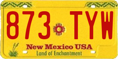 NM license plate 873TYW