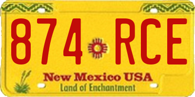 NM license plate 874RCE