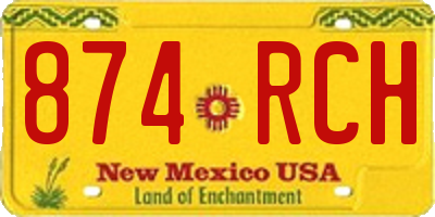 NM license plate 874RCH