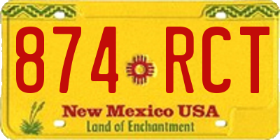 NM license plate 874RCT