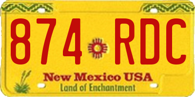 NM license plate 874RDC