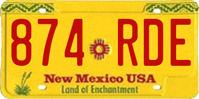 NM license plate 874RDE