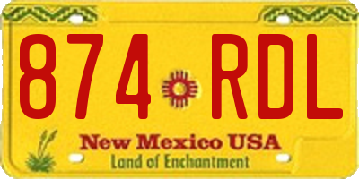 NM license plate 874RDL