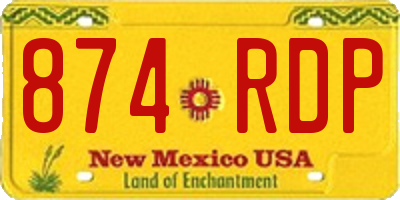 NM license plate 874RDP
