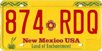 NM license plate 874RDQ