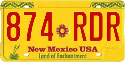 NM license plate 874RDR