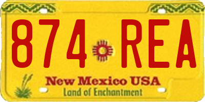NM license plate 874REA