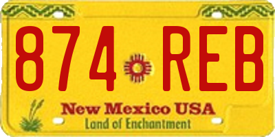 NM license plate 874REB
