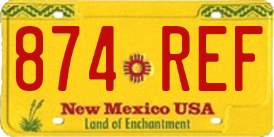 NM license plate 874REF