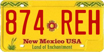 NM license plate 874REH