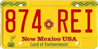 NM license plate 874REI