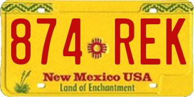 NM license plate 874REK