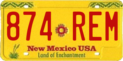 NM license plate 874REM