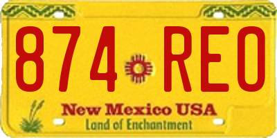 NM license plate 874REO
