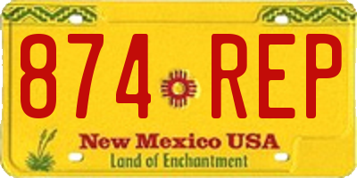 NM license plate 874REP