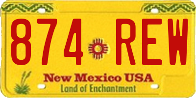 NM license plate 874REW